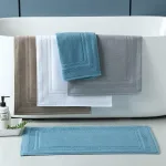 accessoire de salle de bain tapis en coton