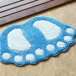 accessoire de salle de bain tapis en forme de pied