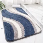 accessoire salle de bain bleu gris