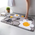 accessoire salle de bain motif fleur