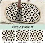 accessoire salle de bain tapis ovale