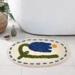accessoire salle de bain tapis ovale
