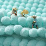 tapis antidérapant turquoise