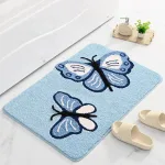 tapis de bain anti-dérapant papillon