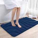 tapis de bain bleu sécurisé