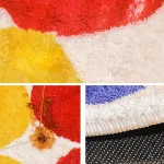 tapis de bain décoratif avec motifs colorés