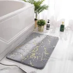 tapis de bain décoratif effet marbre