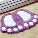 tapis de bain décoratif forme pied
