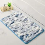 tapis de bain décoratif shaggy