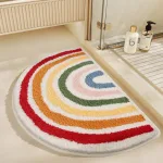 tapis de bain demi cercle antidérapant