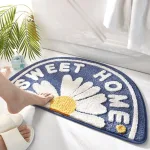 tapis de bain demi lune confortable