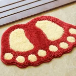 tapis de bain design en forme de pied