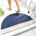 tapis de bain doux demi rond