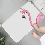 tapis de bain doux flamand rose