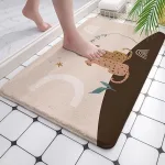 tapis de bain doux savane