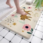 tapis de bain élégant savane
