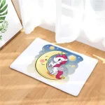 tapis de bain en forme de licorne