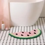 tapis de bain en forme de pastèque