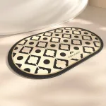 tapis de bain en microfibre ovale