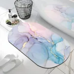 tapis de bain en relief marbre