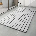 tapis de bain imitation bois
