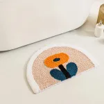 tapis de bain imprimé petite fleur