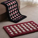 tapis de bain moderne géométrique