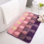 tapis de bain moderne rose