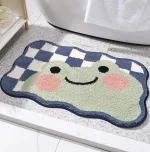 tapis de bain motif damier