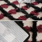 tapis de bain motif géométrique