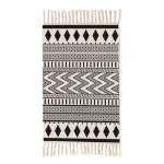 Tapis de Bain Noir à Motif