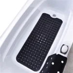 tapis de bain noir élégant