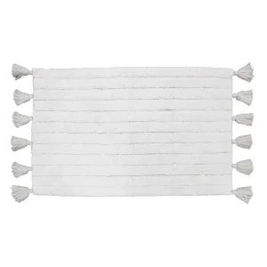 Tapis de bain pompon