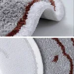 tapis de bain rond confortable