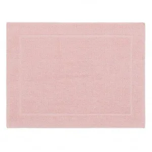 Tapis de bain rose poudré