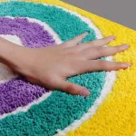 tapis de bain tendance multicolore