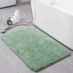 Tapis de bain vert amande