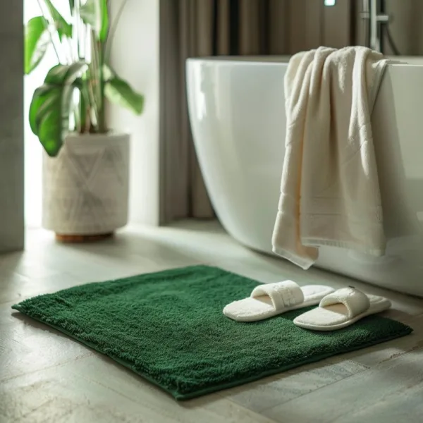 Tapis de bain vert empire