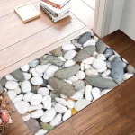 Tapis de Salle de Bain en Galet Gris