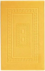 Tapis de salle de bain jaune