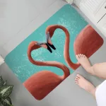 tapis décoratif flamand rose