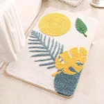 tapis décoratif pour salle de bain zen