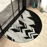 tapis décoratif salle de bain demi lune