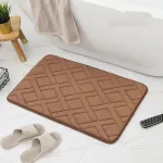 tapis décoratif salle de bain en mousse