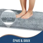 tapis décoratif salle de bain microfibre
