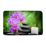 tapis décoratif salle de bain zen