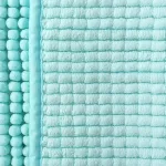 tapis doux pour salle de bain turquoise