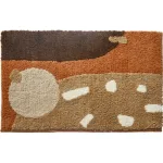 tapis épais marron et beige