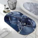 tapis marbré pour salle de bain