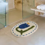 tapis moderne ovale pour salle de bain